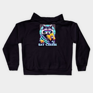 Say Cheese Raccoon Kids Hoodie